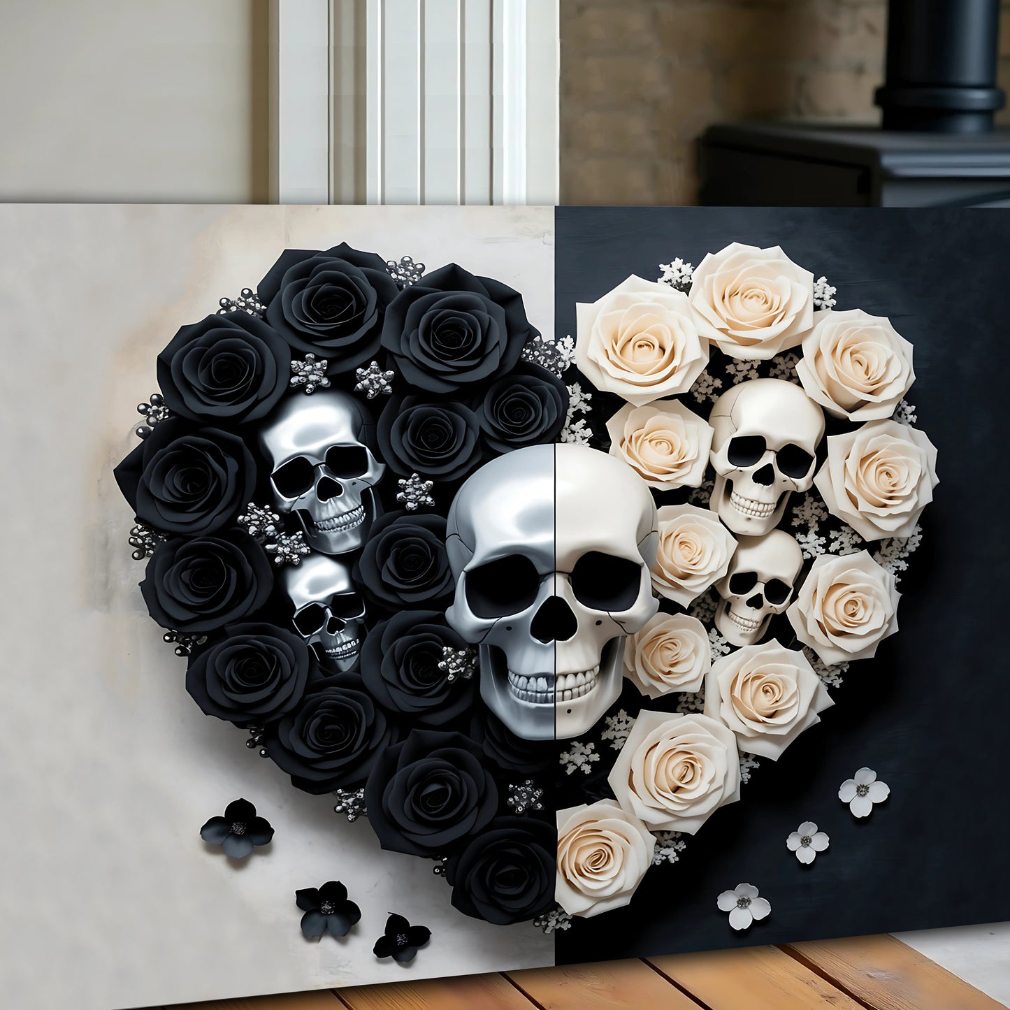 Skull and Flowers Wall Art XIII