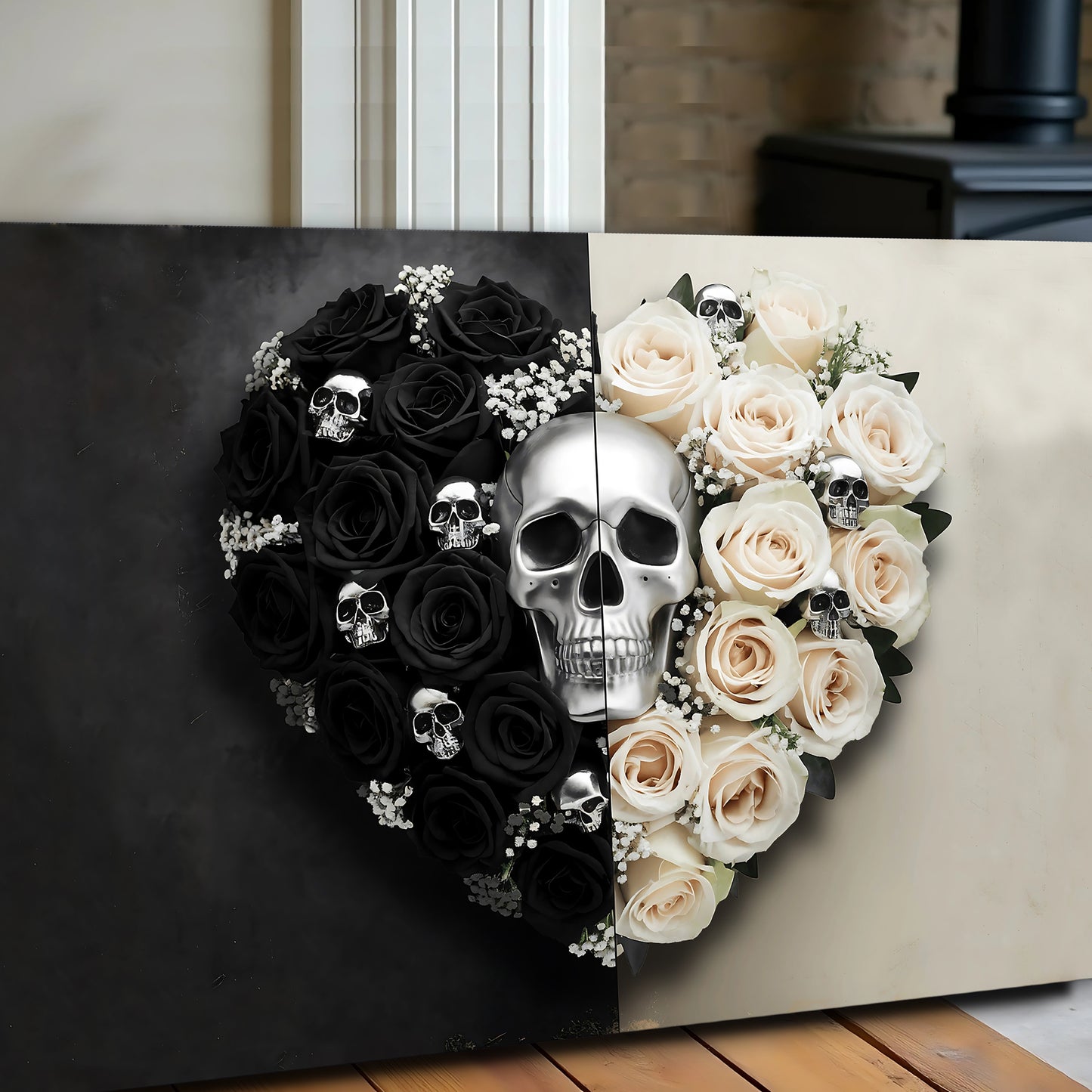 Skull and Flowers Wall Art XII