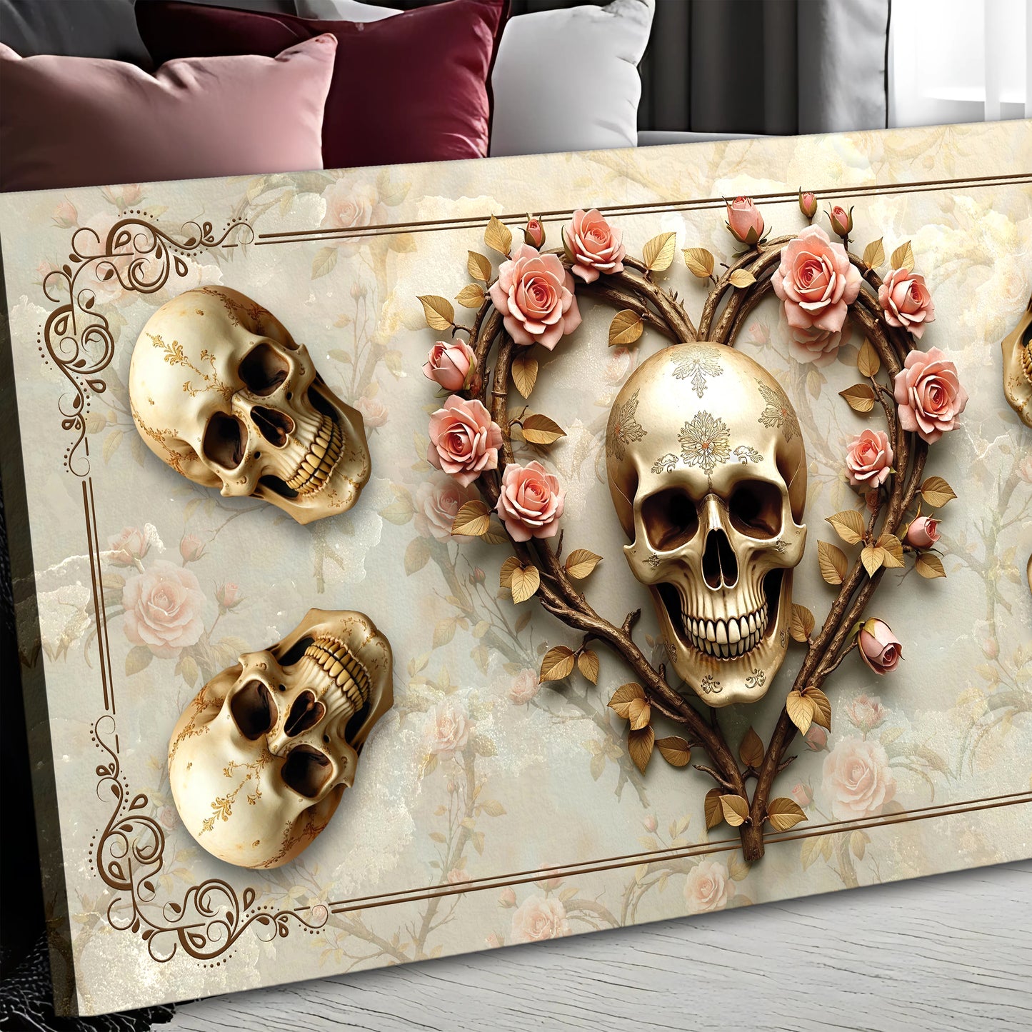 3D Vintage Skull Wall Art