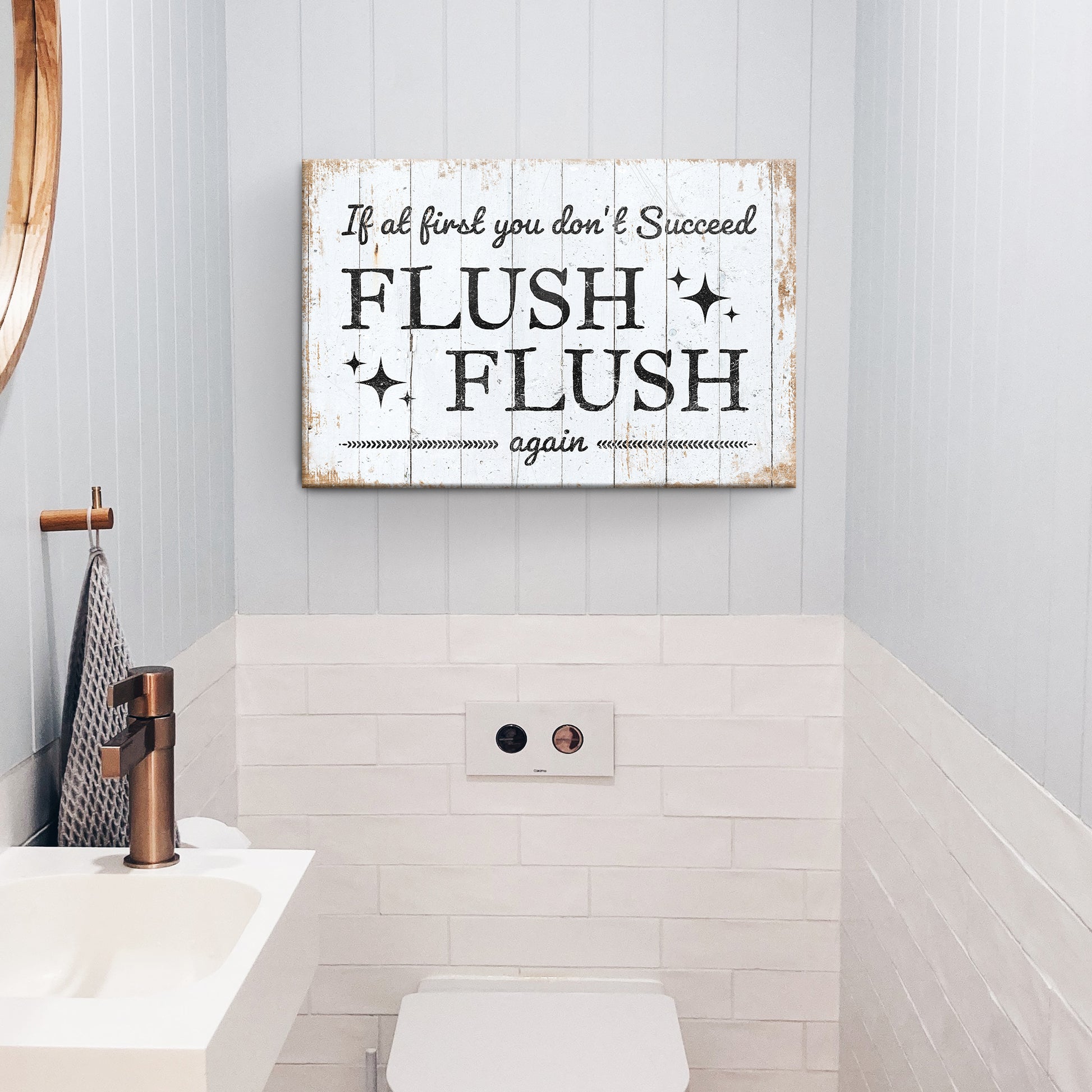 Flush Toilet Sign II Style 1 - Image by Tailored Canvases