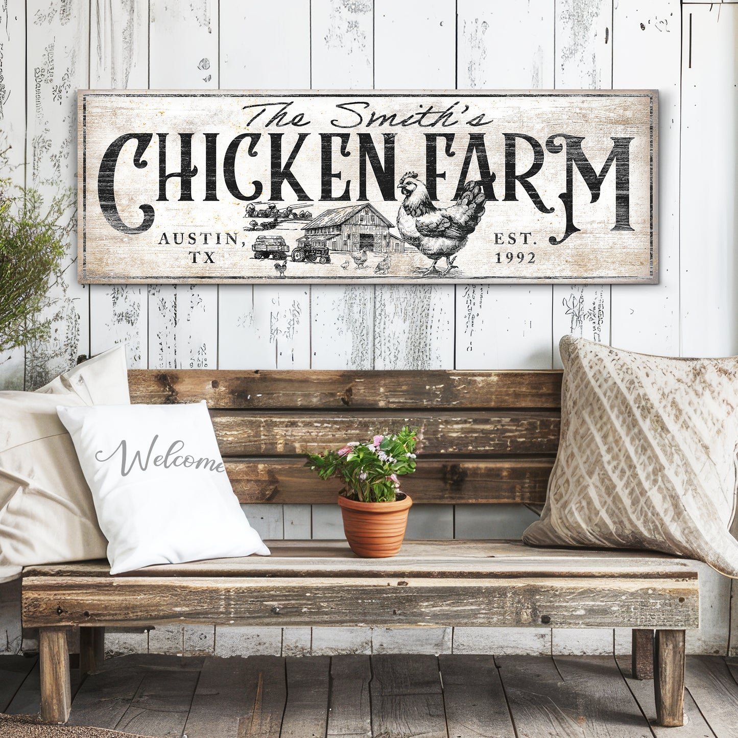 Chicken Farm Farmhouse Sign II