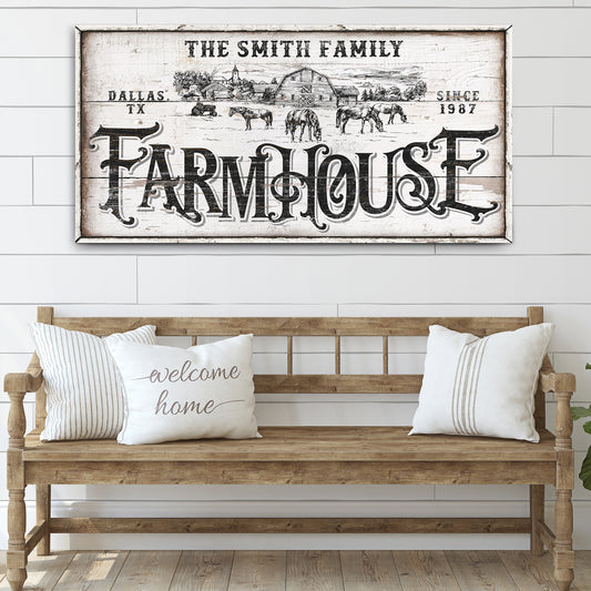 Personalized Farmhouse Sign IV - Image by Tailored Canvases
