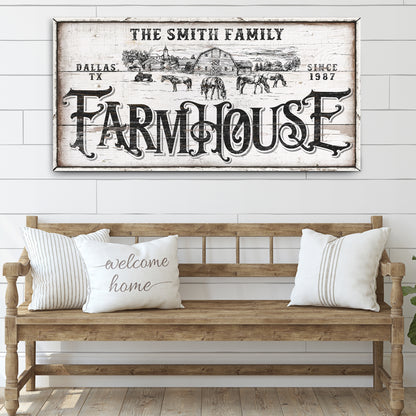 Personalized Farmhouse Sign IV Style 1 - Image by Tailored Canvases