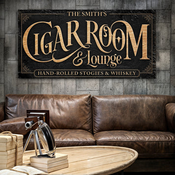 Personalized Cigar Room and Lounge Sign