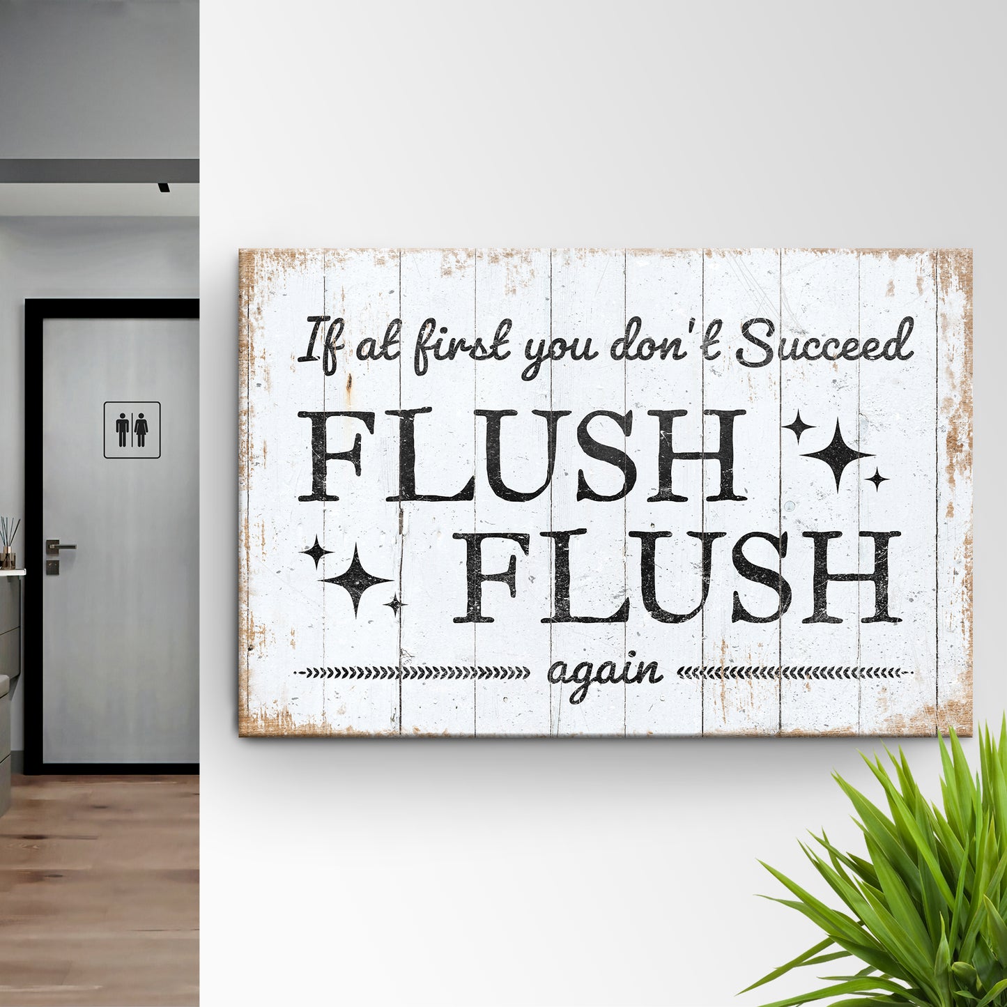 Flush Toilet Sign II Style 2 - Image by Tailored Canvases