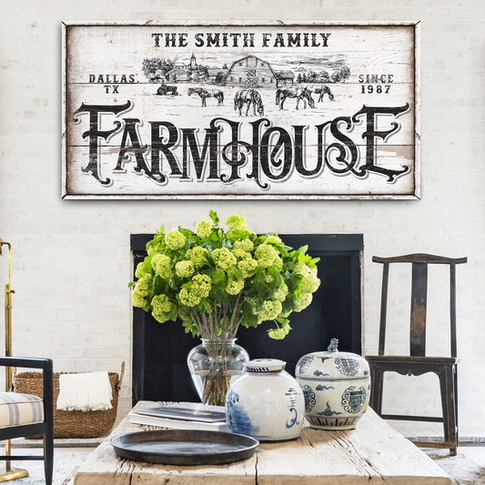 Personalized Farmhouse Sign IV Style 2 - Image by Tailored Canvases