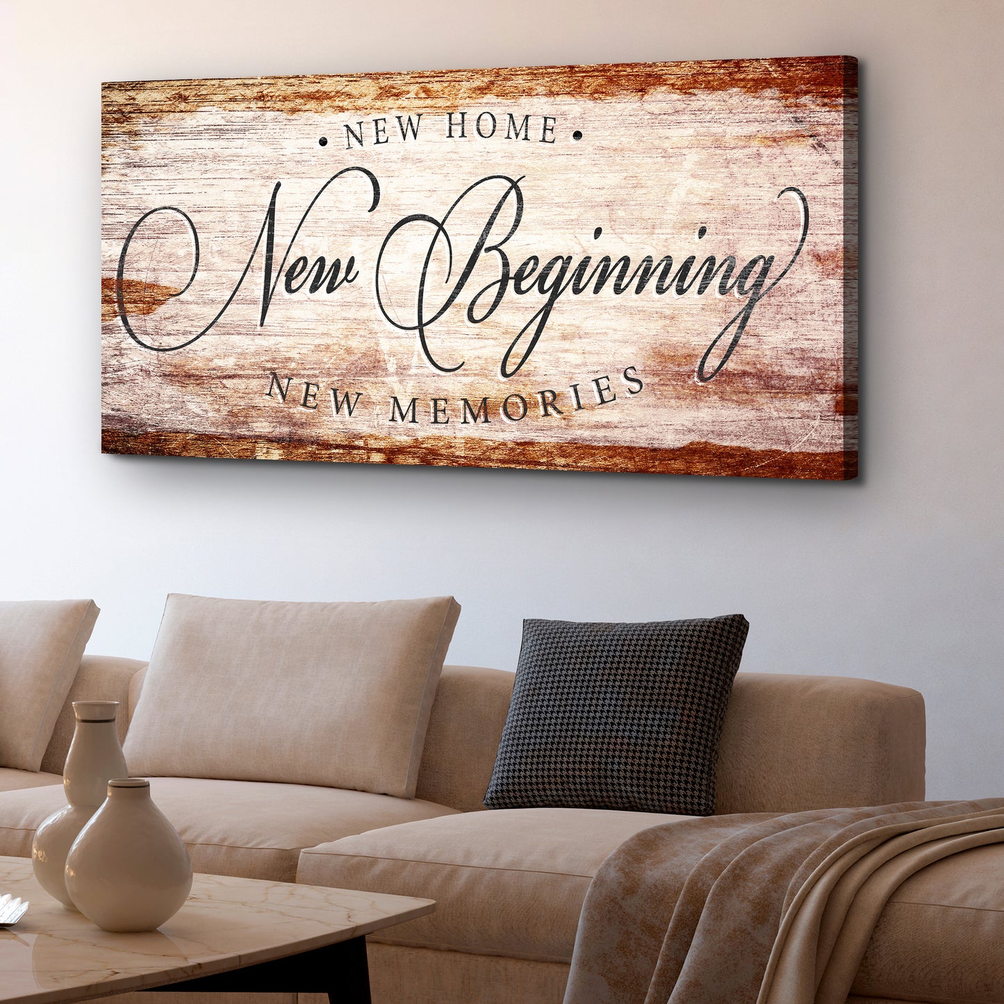 New Home New Beginning New Memories Sign IV