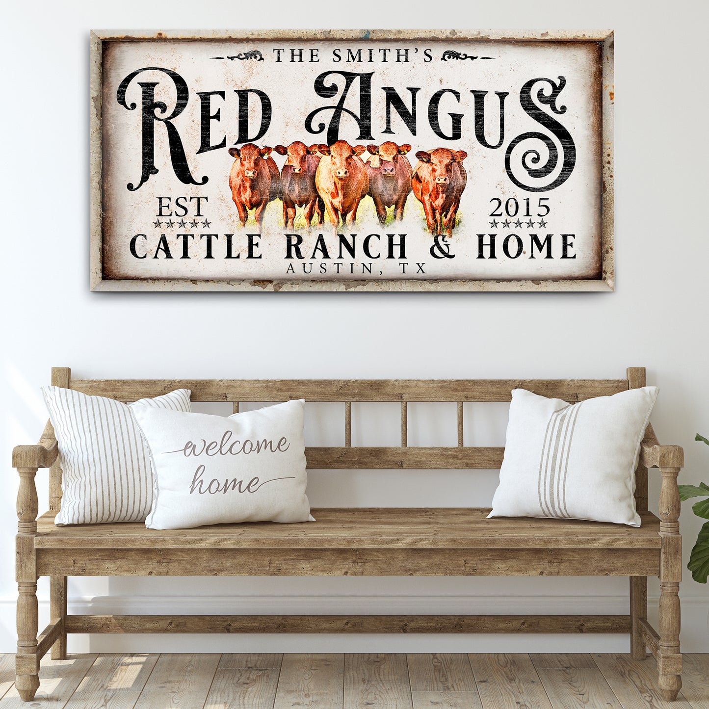 Red Angus Sign II Style 1 - Image by Tailored Canvases