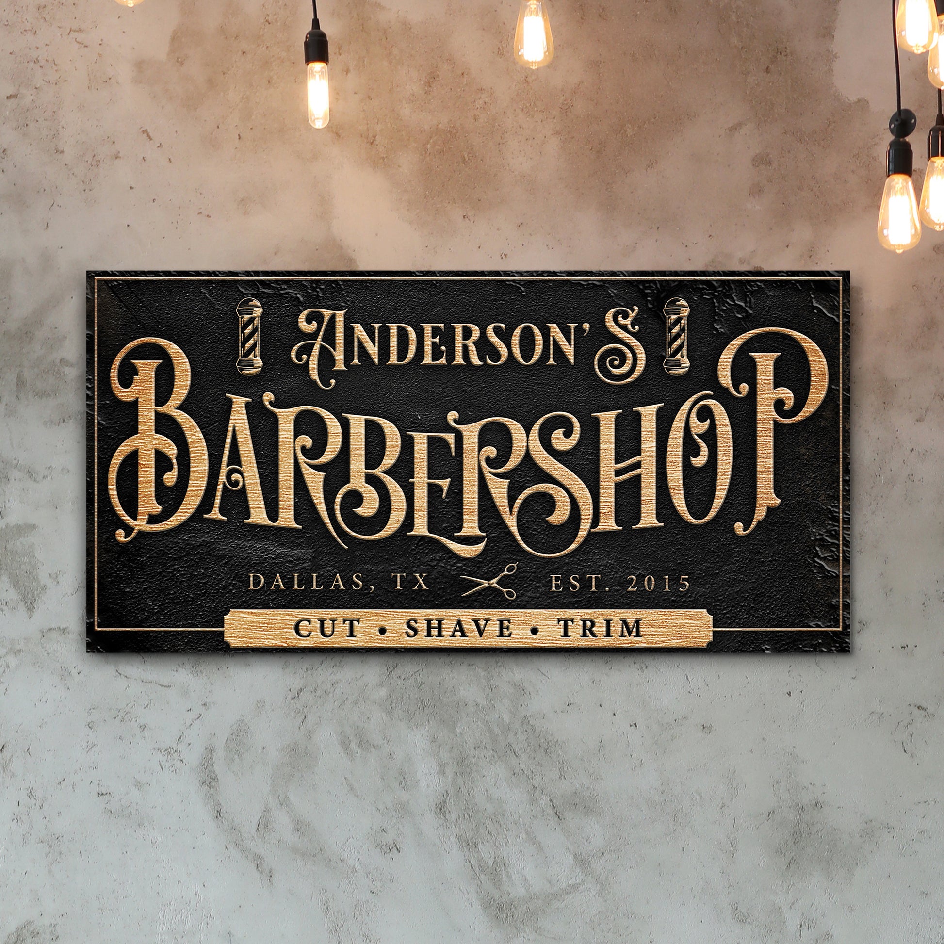 Personalized Barbershop Sign Style 2 - Image by Tailored Canvases