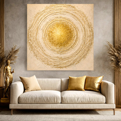 Cream and Gold Mandala