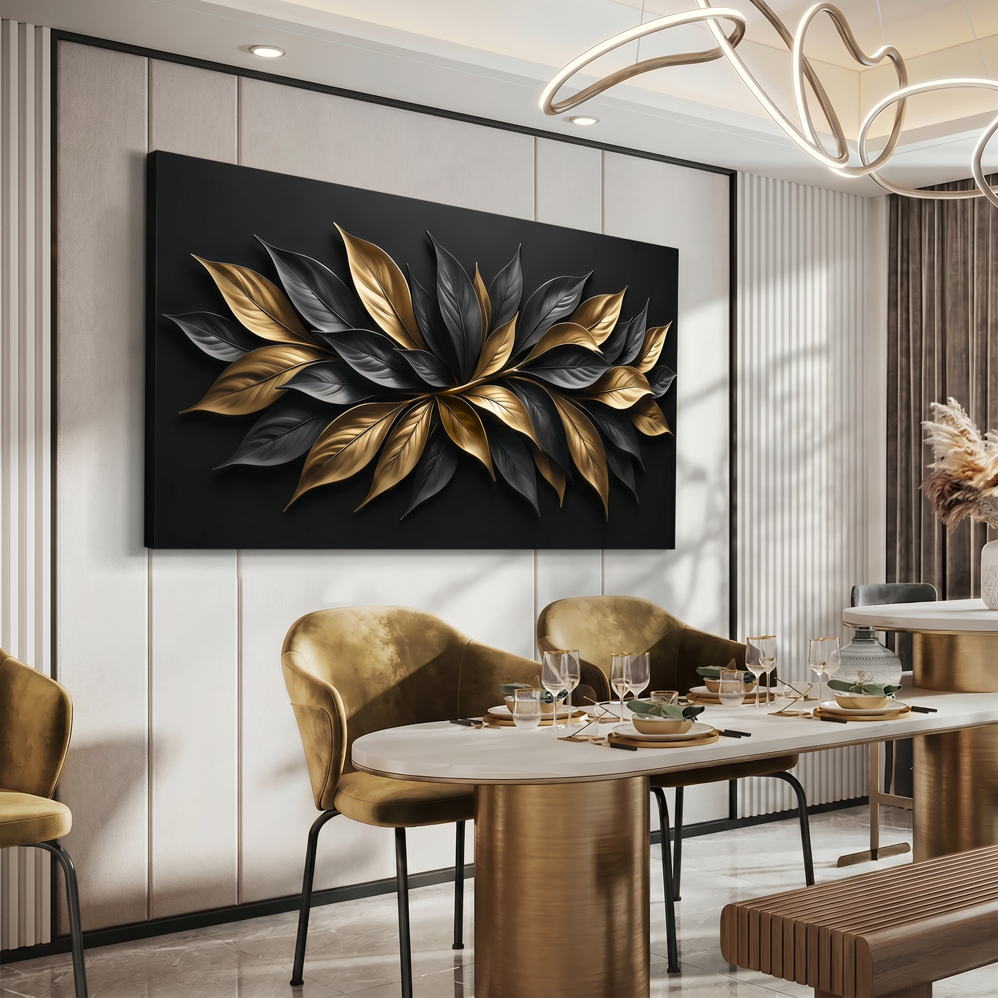 Midnight Golden Petals