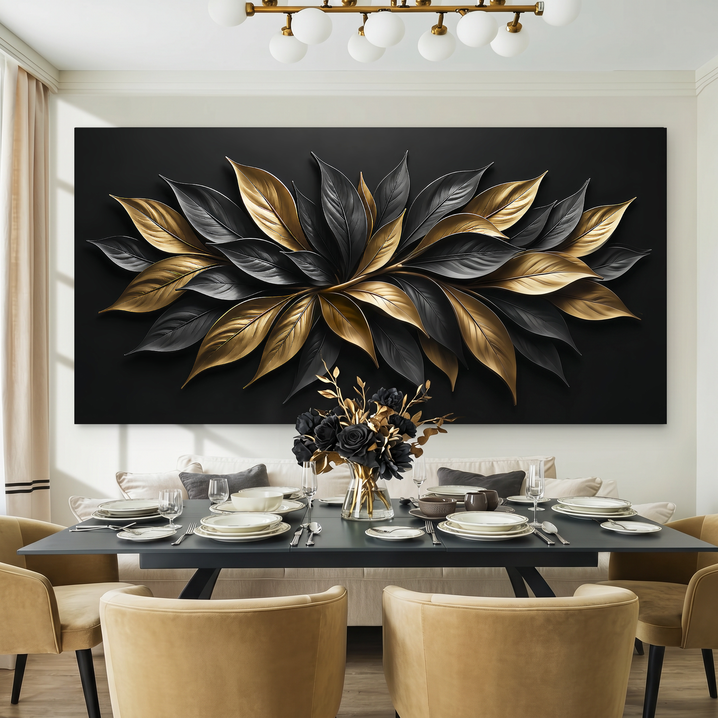 Midnight Golden Petals
