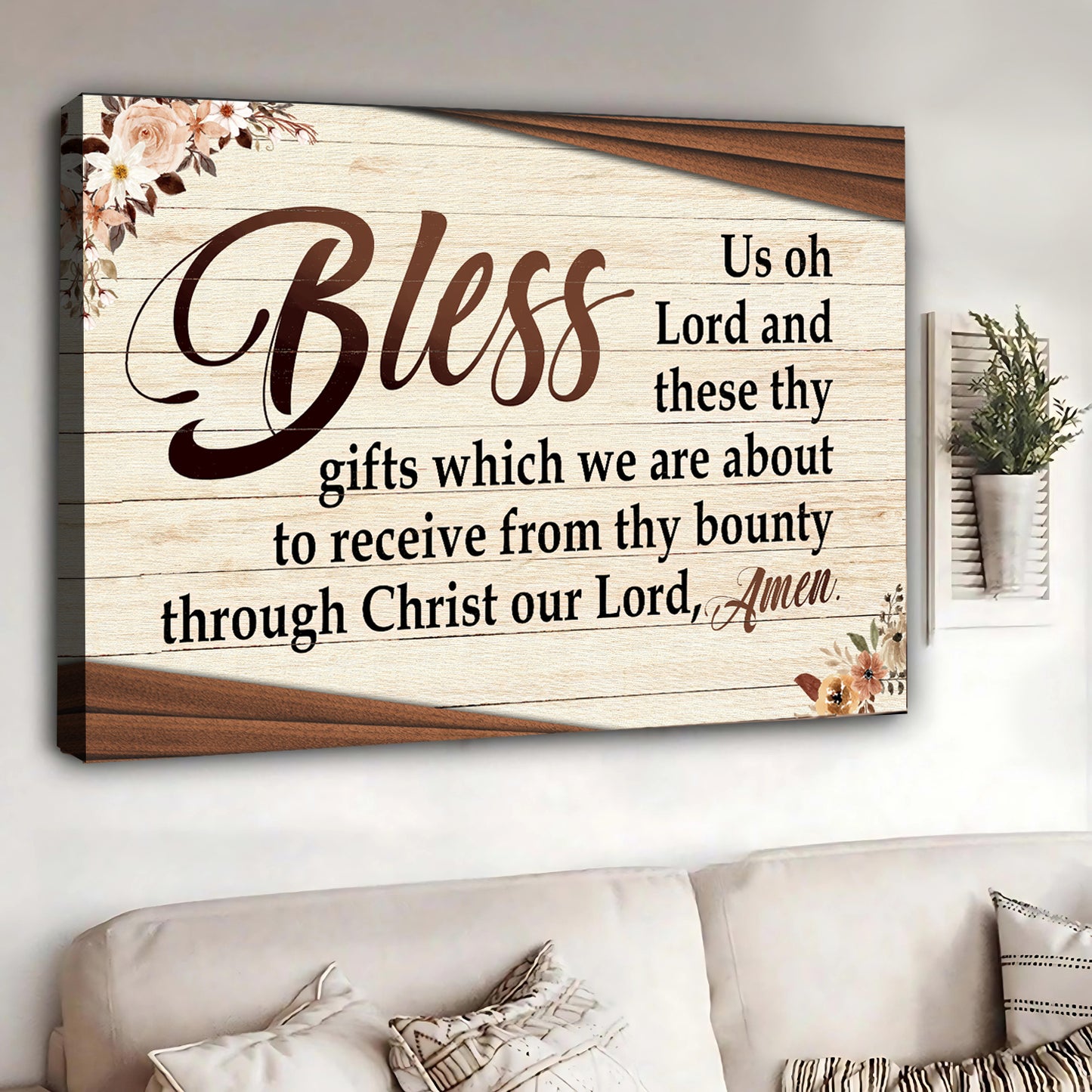 Bless Us Oh Lord Faith Sign III