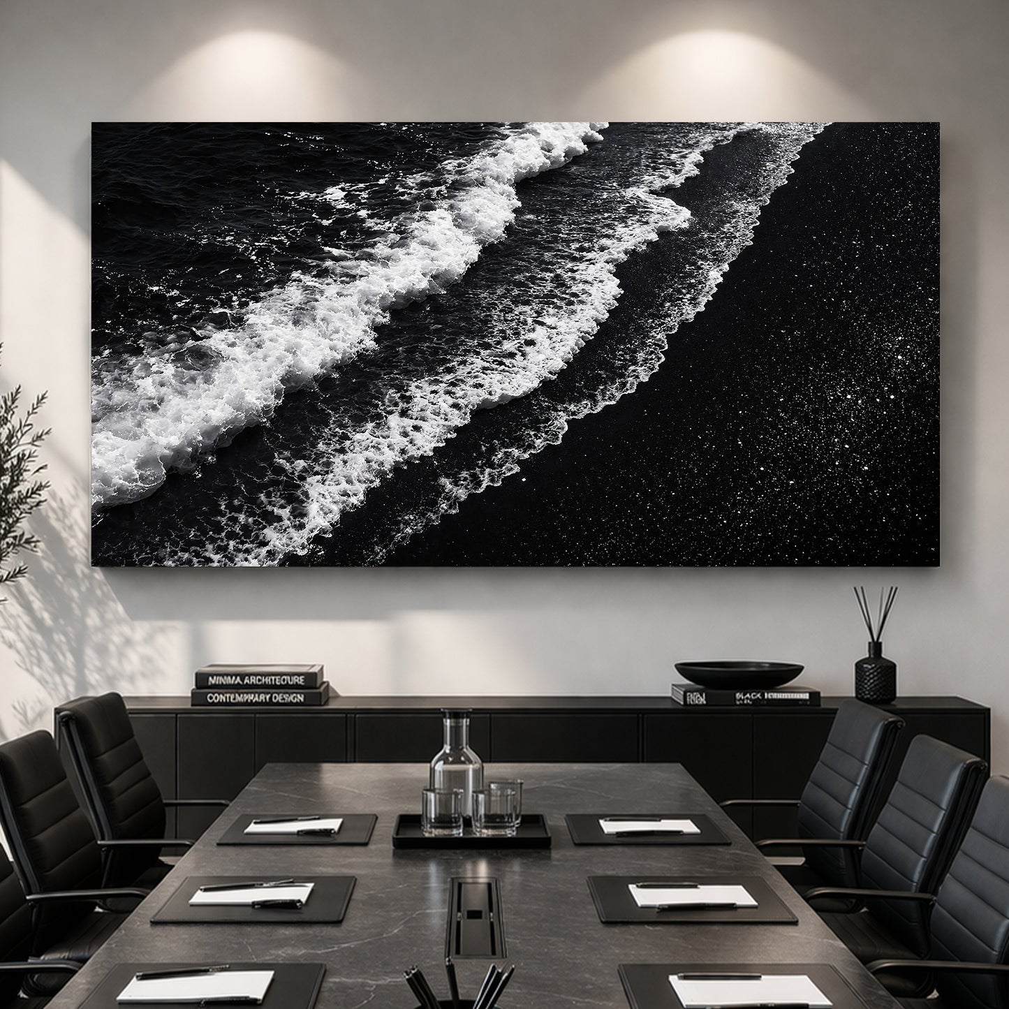 Monochrome Ocean Waves