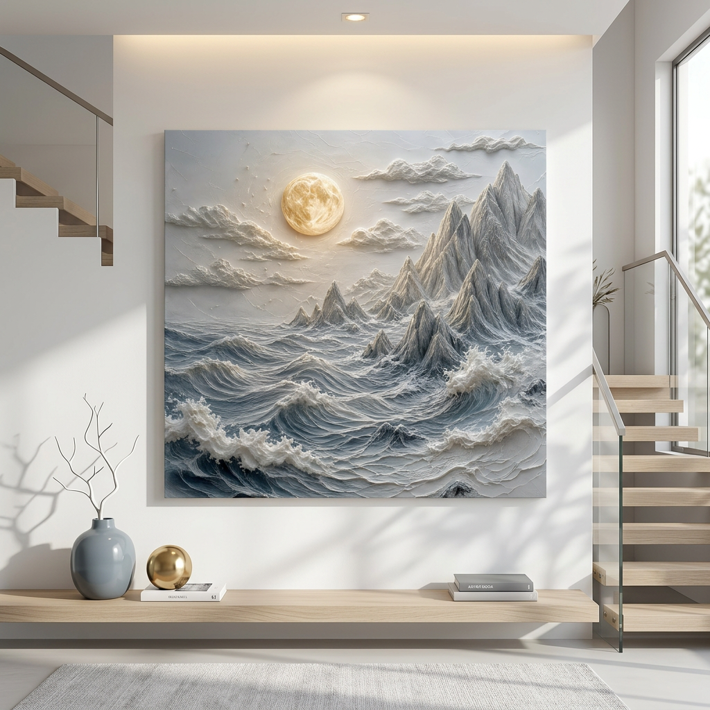 Moonlit Ocean Peaks