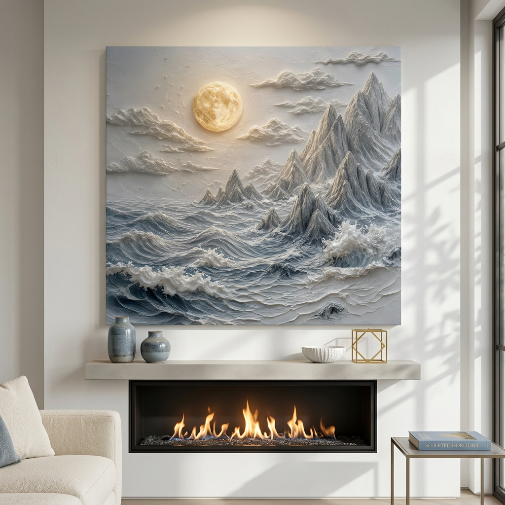 Moonlit Ocean Peaks