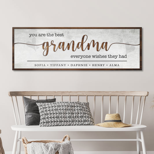 Personalized Mothers Day Gift for Grandma Sign II