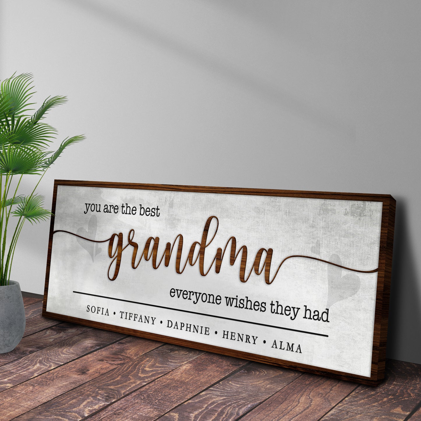 Personalized Mothers Day Gift for Grandma Sign II