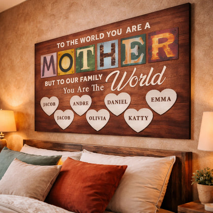 Mother You Are Our World Sign