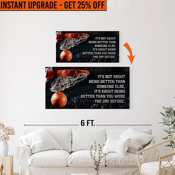 Upgrade Your 18x36 Inches 'Motivation Basketball' To 24x48 Inches Canvas