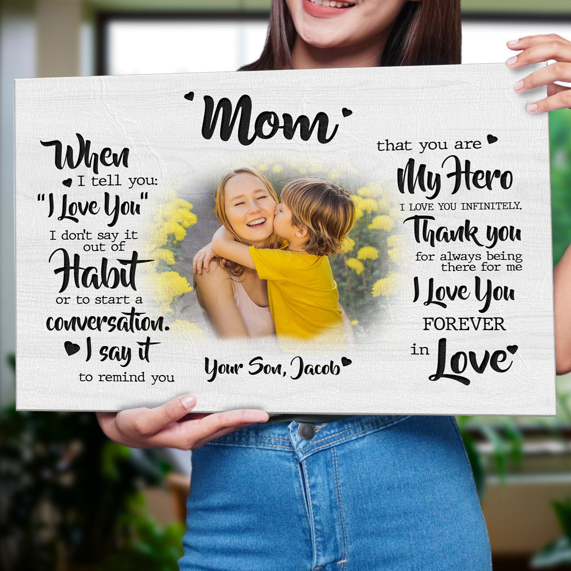 Mother's Day Sign My Hero Style 1 - Image by Tailored Canvases