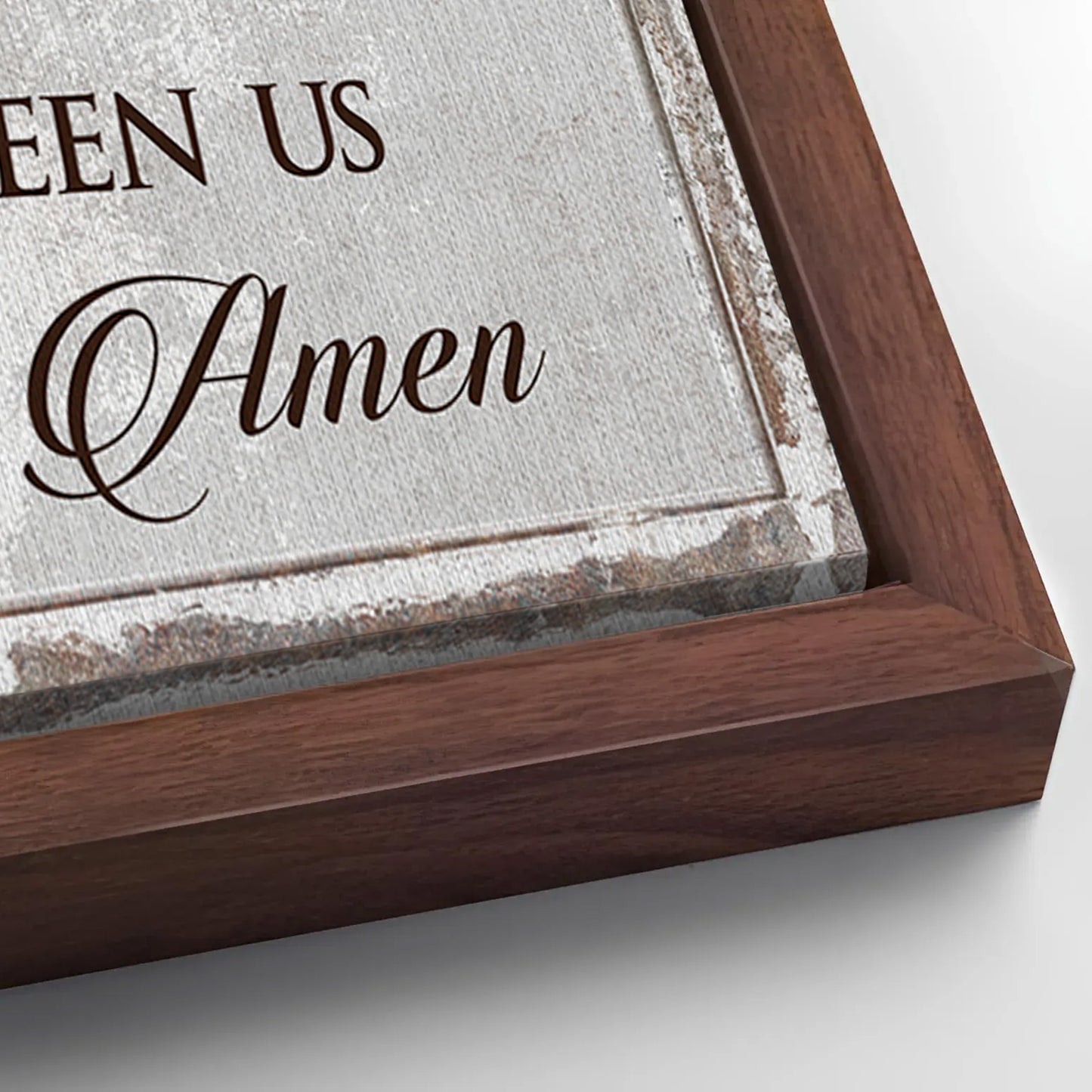 Save 33% When You Add A Frame To Your 60x30 Bless Our Food, Family, And Love Sign Canvas Now