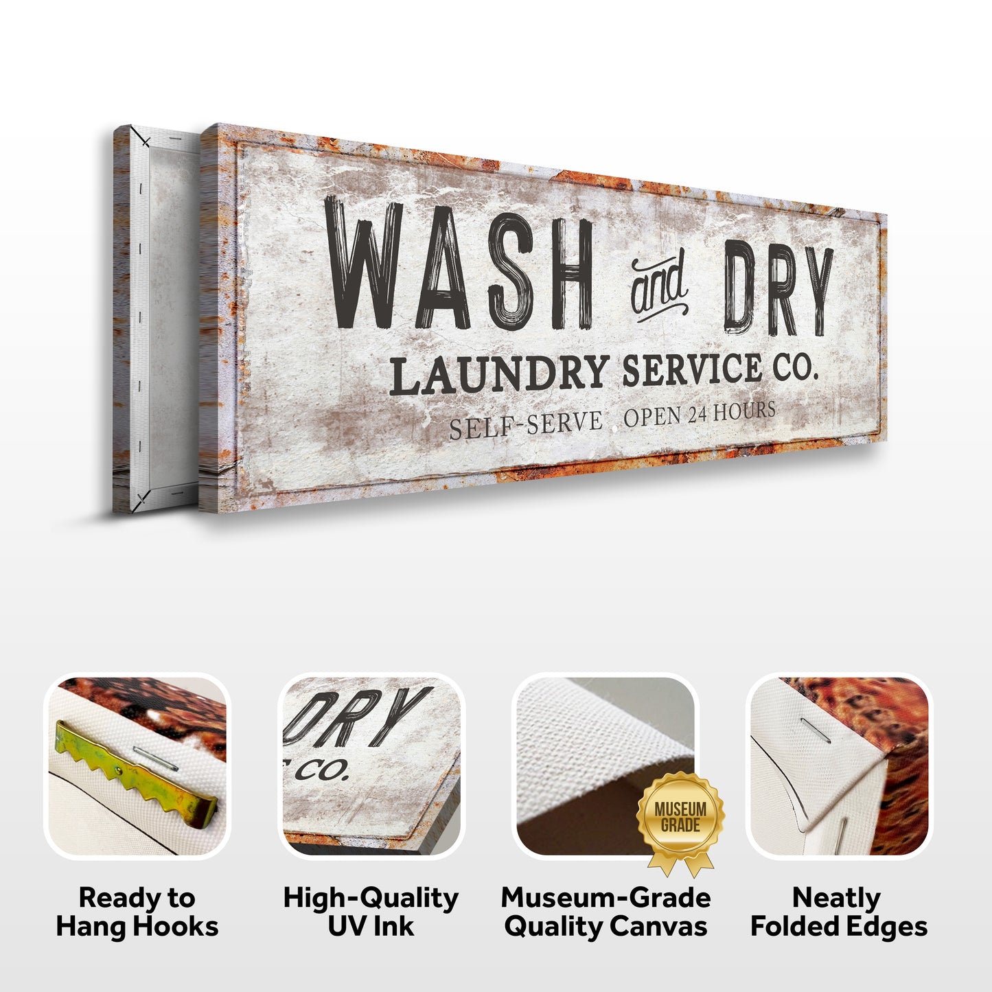 Wash And Dry Laundry Service Co Sign (Free Shipping)
