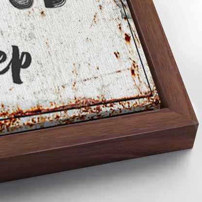 Save 33% When You Add A Frame To Your 12x36 Give It to God and Go to Sleep – Rustic Christian Wall Art for Peaceful Nights Canvas Now