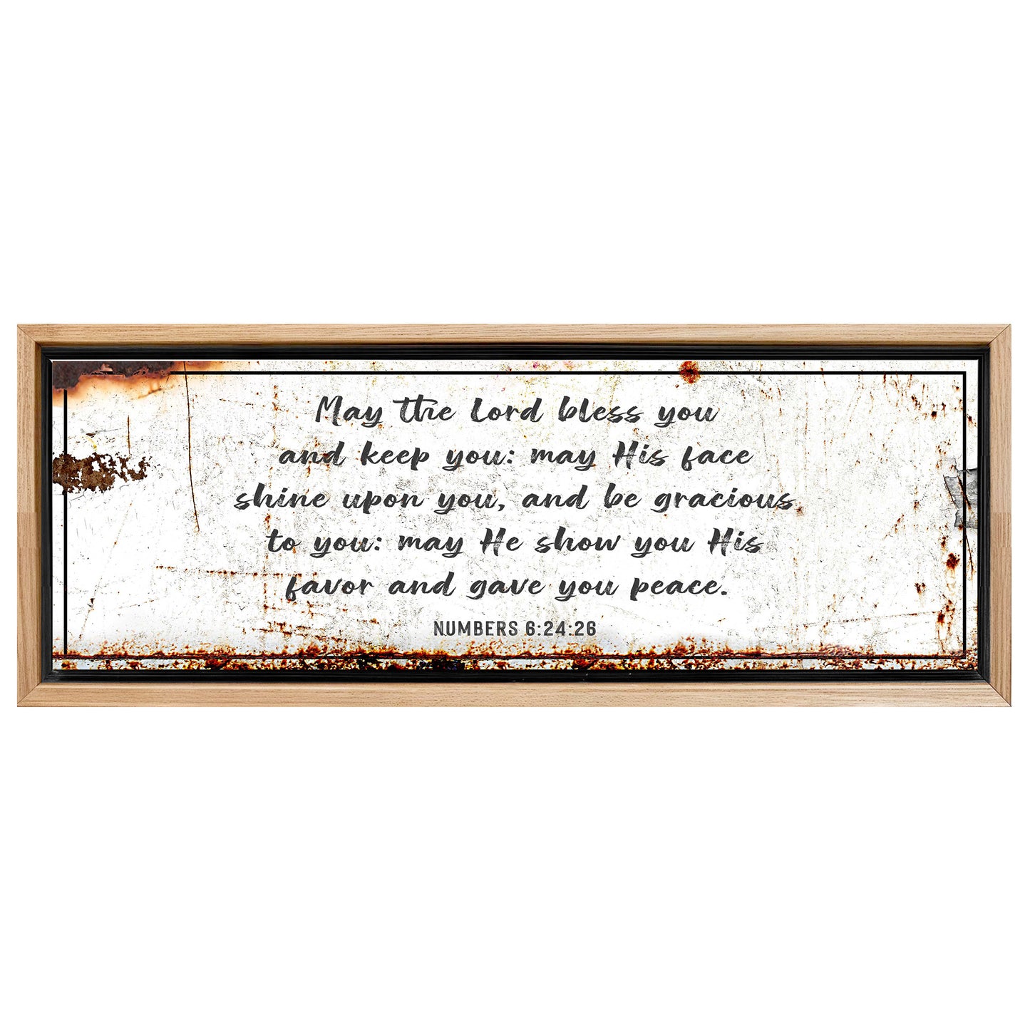 Save 33% When You Add A Frame To Your 20x60 Numbers 6:24-26 - May The Lord Bless You Sign Canvas Now