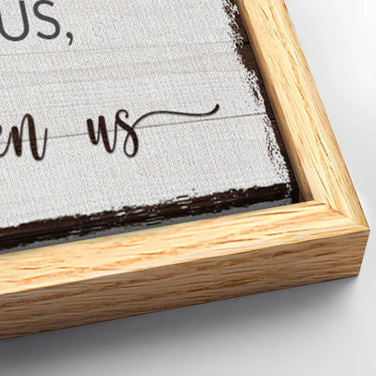 Save 33% When You Add A Frame To Your 12x36 Bless The Food Before Us And The Love Between Us Sign Canvas Now