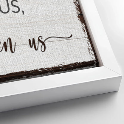 Save 33% When You Add A Frame To Your 12x36 Bless The Food Before Us And The Love Between Us Sign Canvas Now