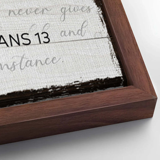 Save 33% When You Add A Frame To Your 48x24 1 Corinthians 13 - Love Sign Canvas Now