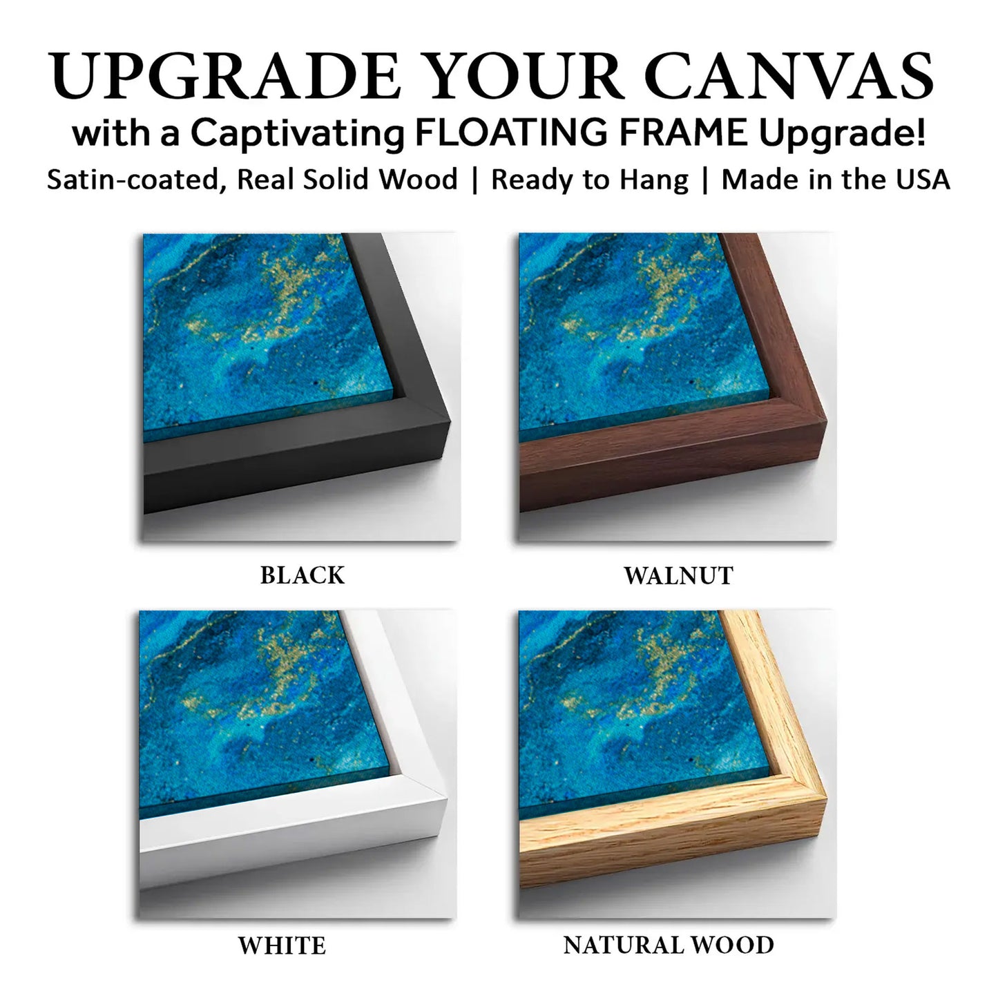 Save 33% When You Add A Frame To Your 24x16 Abstract Sea Canvas Wall Art Canvas Now