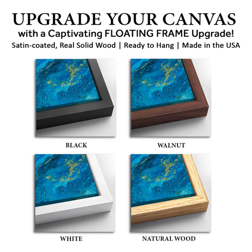 Save 33% When You Add A Frame To Your 24x16 Abstract Sea Canvas Wall Art Canvas Now