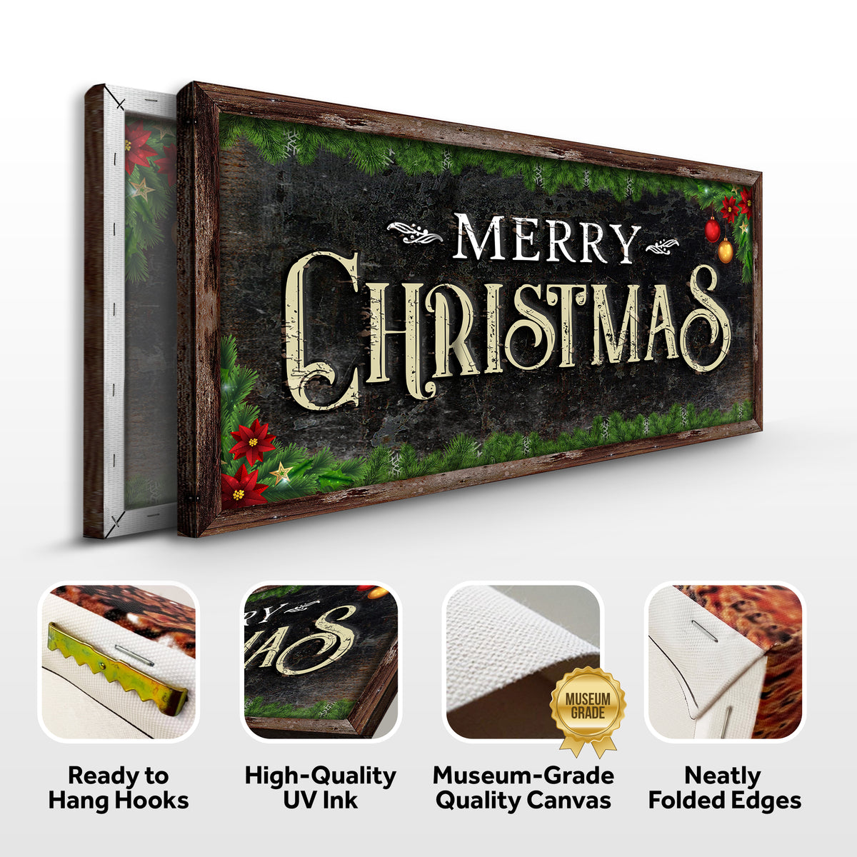 Merry Christmas Canvas Wall Art