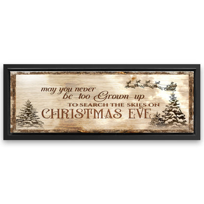 Save 33% When You Add A Frame To Your 48x24 Christmas Eve Farmhouse Sign Canvas Now