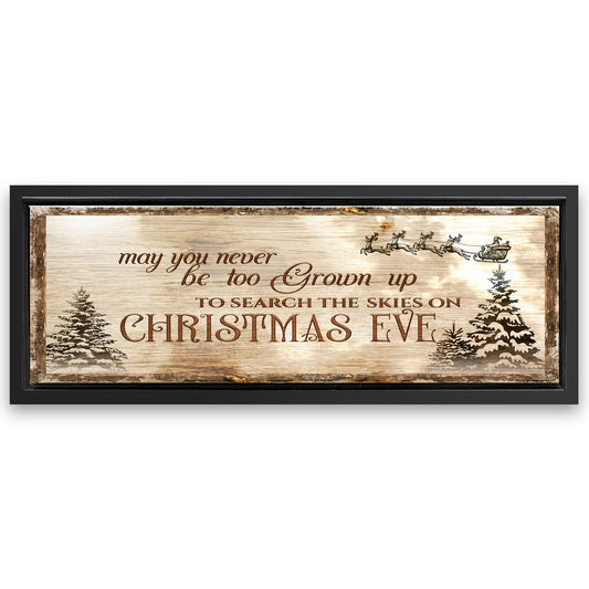 Save 33% When You Add A Frame To Your 48x24 Christmas Eve Farmhouse Sign Canvas Now