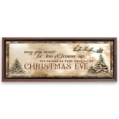 Save 33% When You Add A Frame To Your 48x24 Christmas Eve Farmhouse Sign Canvas Now