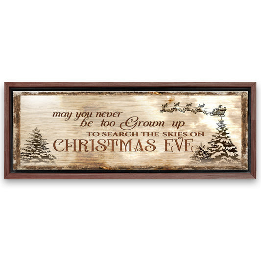 Save 33% When You Add A Frame To Your 48x24 Christmas Eve Farmhouse Sign Canvas Now