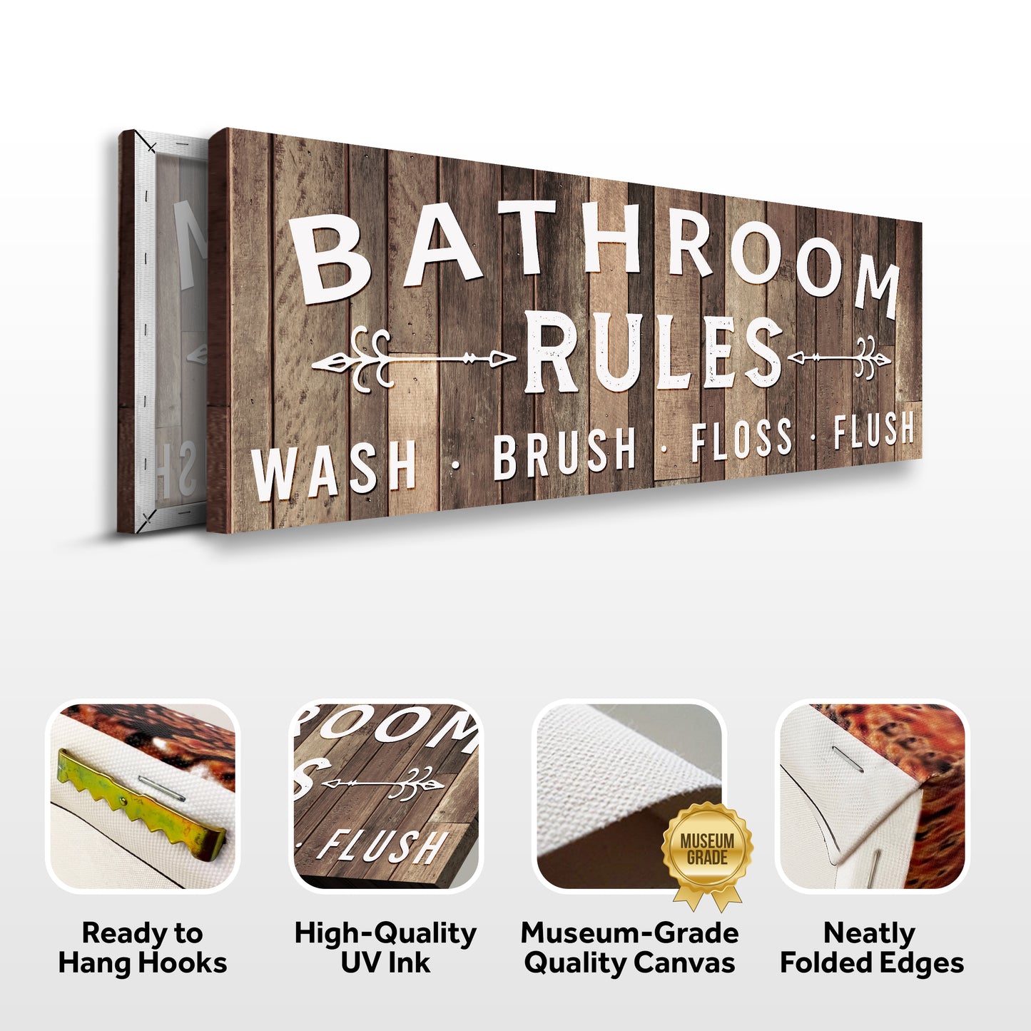 Bathroom Rules Wash Sign