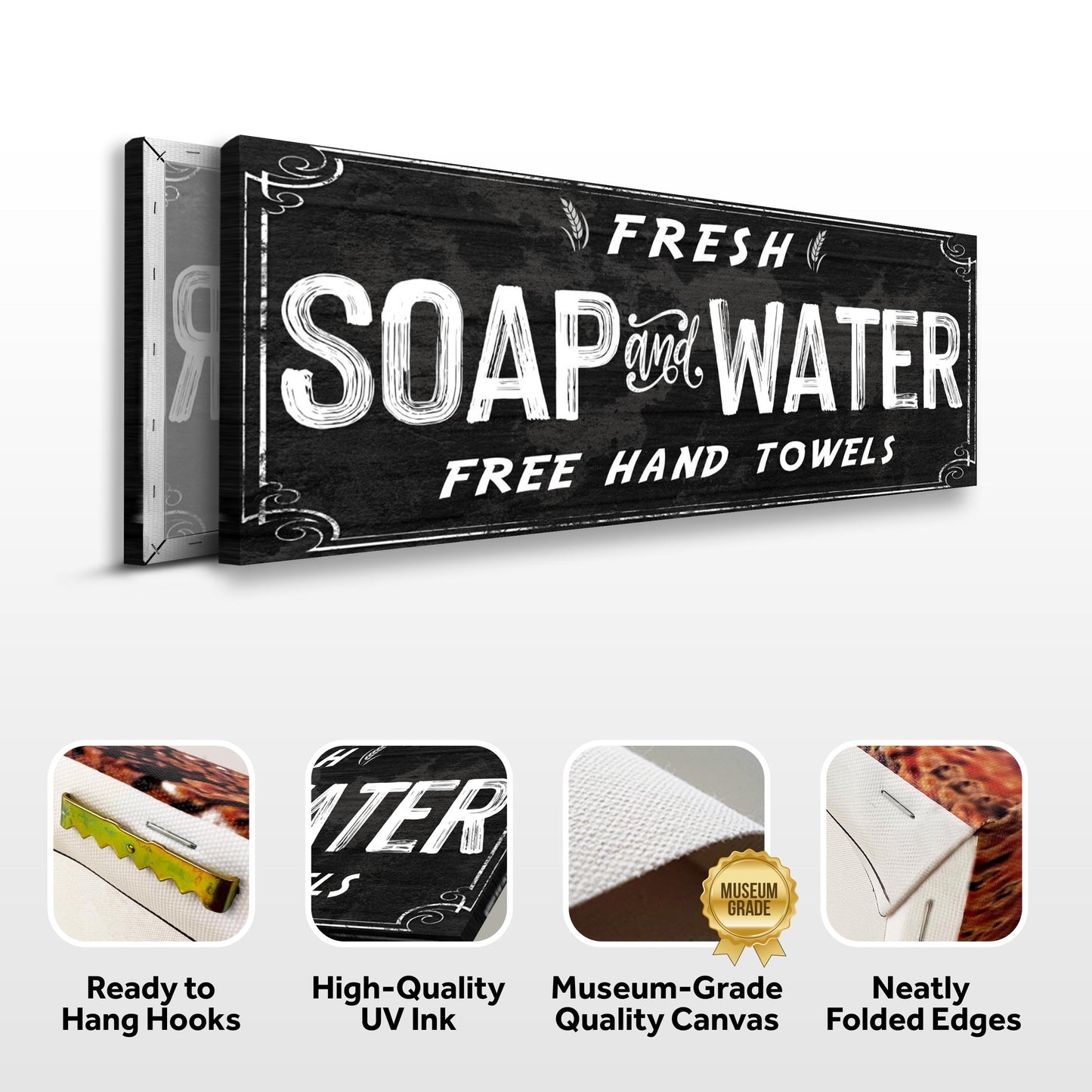 Fresh Soap And Water Bathroom Sign