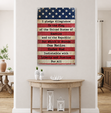 America Pledge Allegiance Sign
