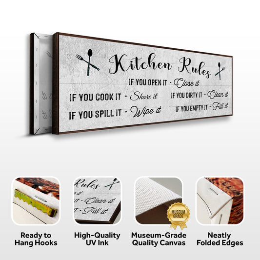 If You Cook It, Share It Kitchen Rules Sign II (Free Shipping)