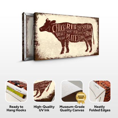 Cow Butcher Kitchen Sign