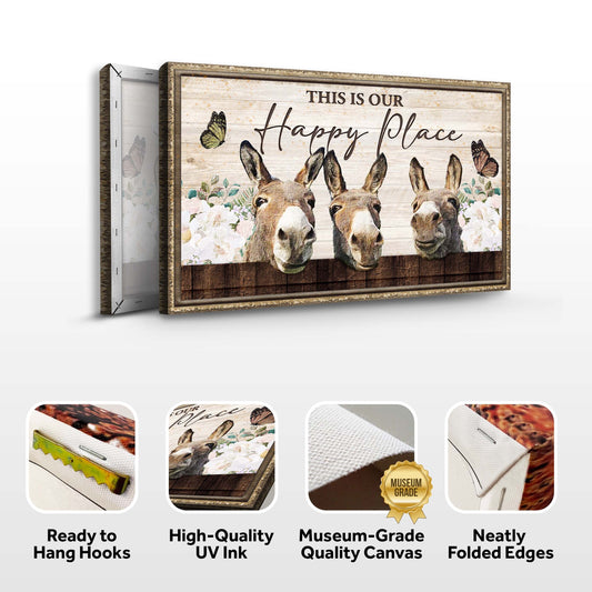 This Is Our Happy Place Donkey Sign (Free Shipping)