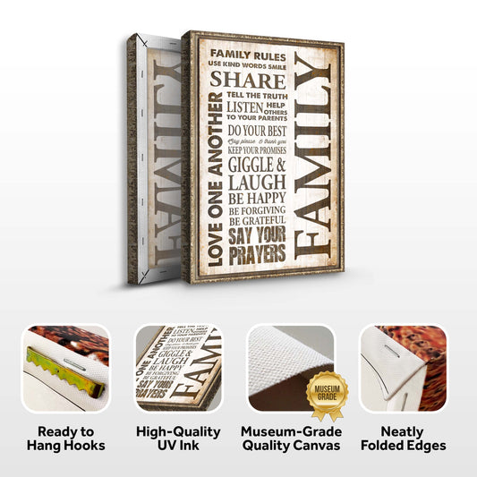 Love One Another Family Rules Sign