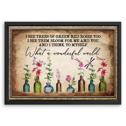 Save 33% When You Add A Frame To Your 24x16 What A Wonderful World Sign X Canvas Now