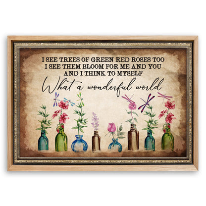 Save 33% When You Add A Frame To Your 36x24 What A Wonderful World Sign X Canvas Now