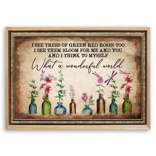 Save 33% When You Add A Frame To Your 36x24 What A Wonderful World Sign X Canvas Now