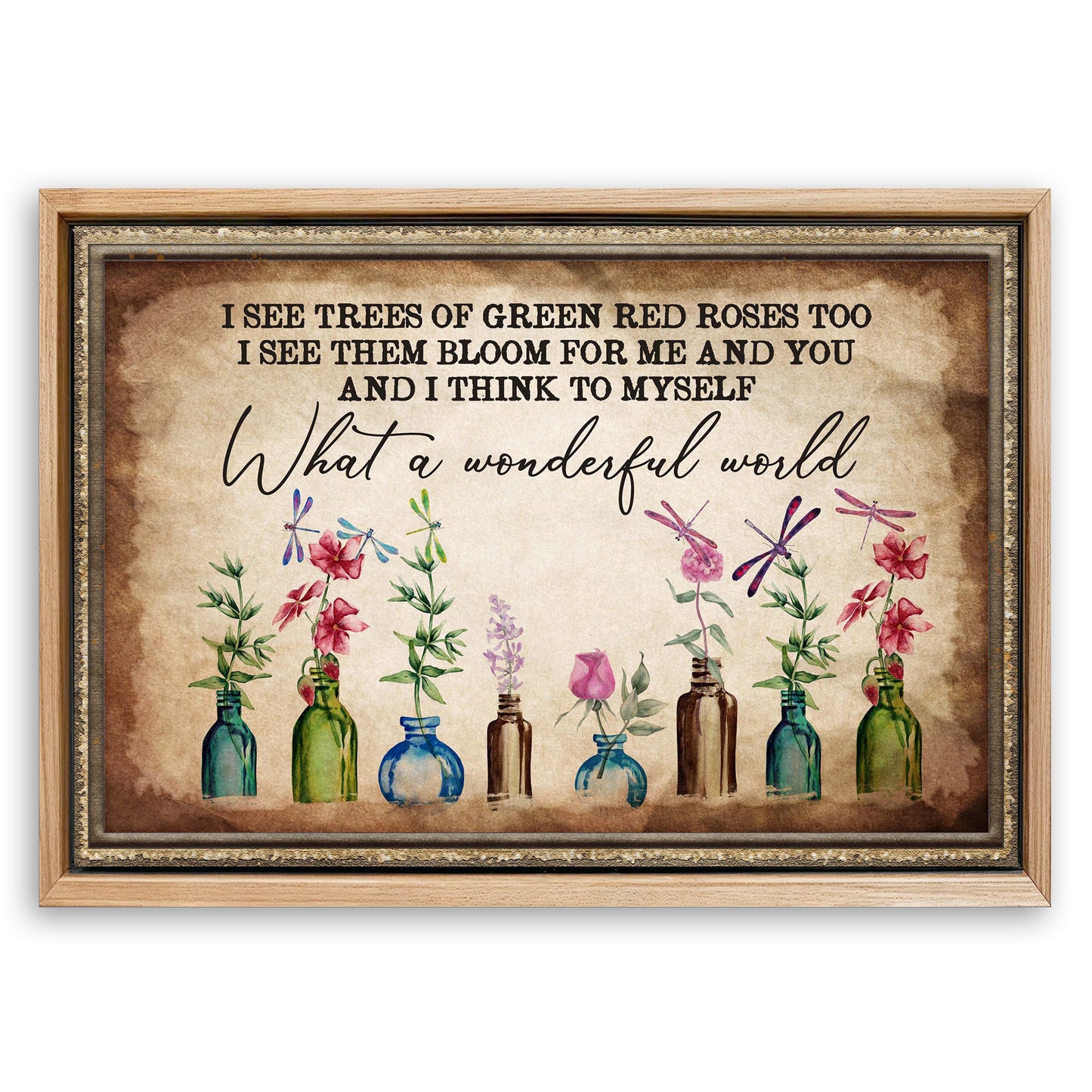 Save 33% When You Add A Frame To Your 24x16 What A Wonderful World Sign X Canvas Now